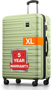 Polycarbonate XL Suitcase Large 77cm - 158cm Linear Dimensions - 20kg Suitcase Including TSA Lock, Hard Shell, Travel Case
