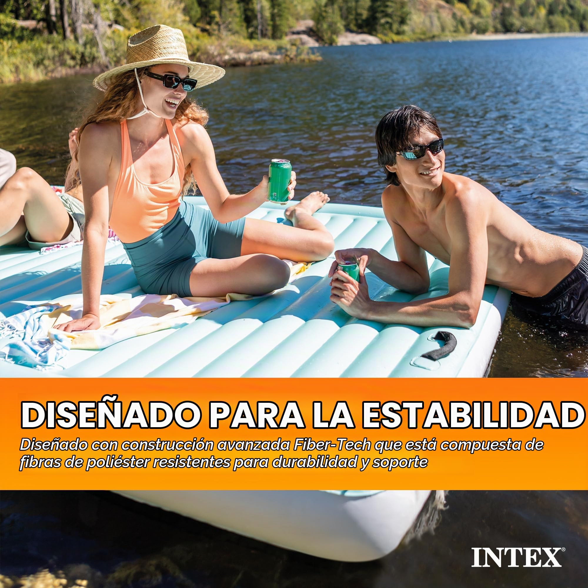 Intex- Floating Water Lounge Accesorio para Piscina, Color Agua, L (56289EP)