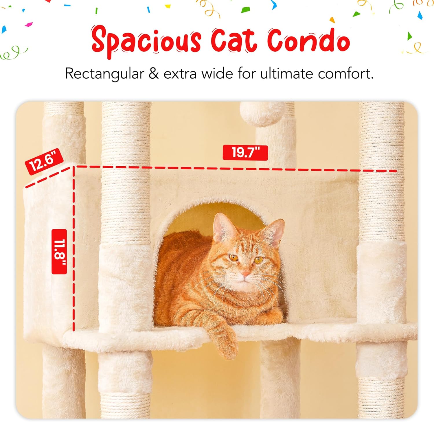 Spacious Cat Condo with dimensions