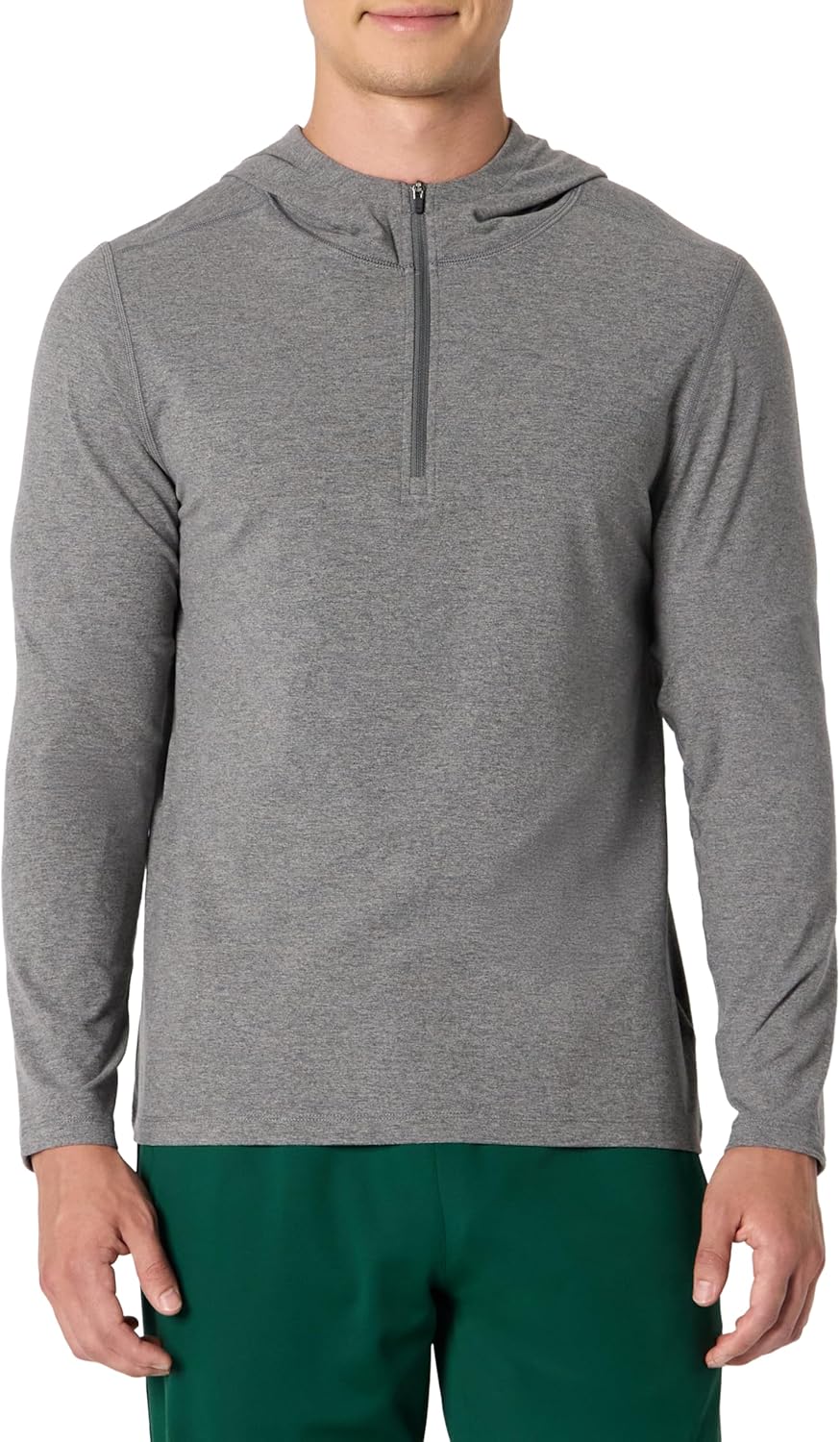 Amazon Essentials Men's Athletic Soft Performance Lightweight Quarter-Zip Hoodie Long Sleeve Workout Top