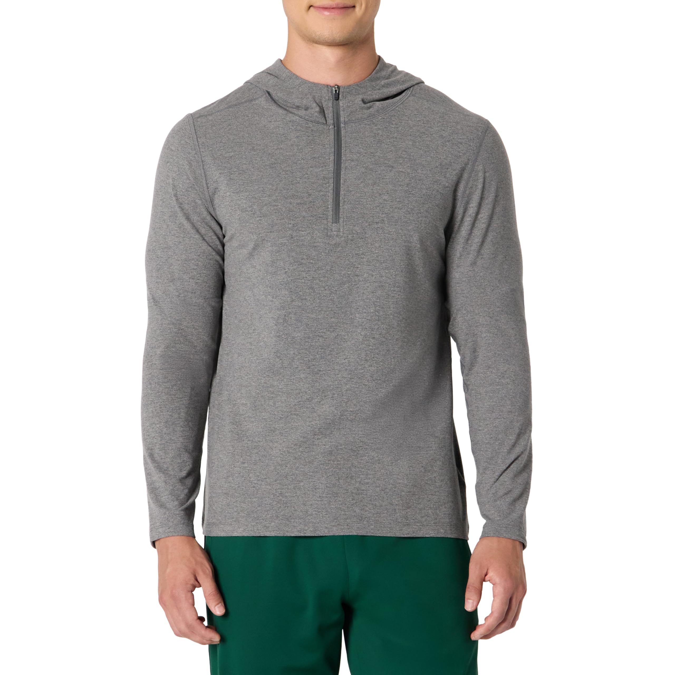 Amazon Essentials Men's Athletic Soft Performance Lightweight Quarter-Zip Hoodie Long Sleeve Workout Top