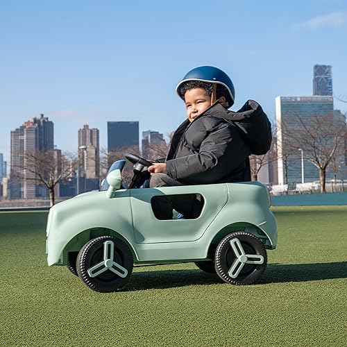 Miniatura 8 de Jetson Mako Kids Electric Motor Assist Push Car, 3 modos Empuje, conducción o control remoto, velocidad máxima de 3 mph, cinturón de seguridad,