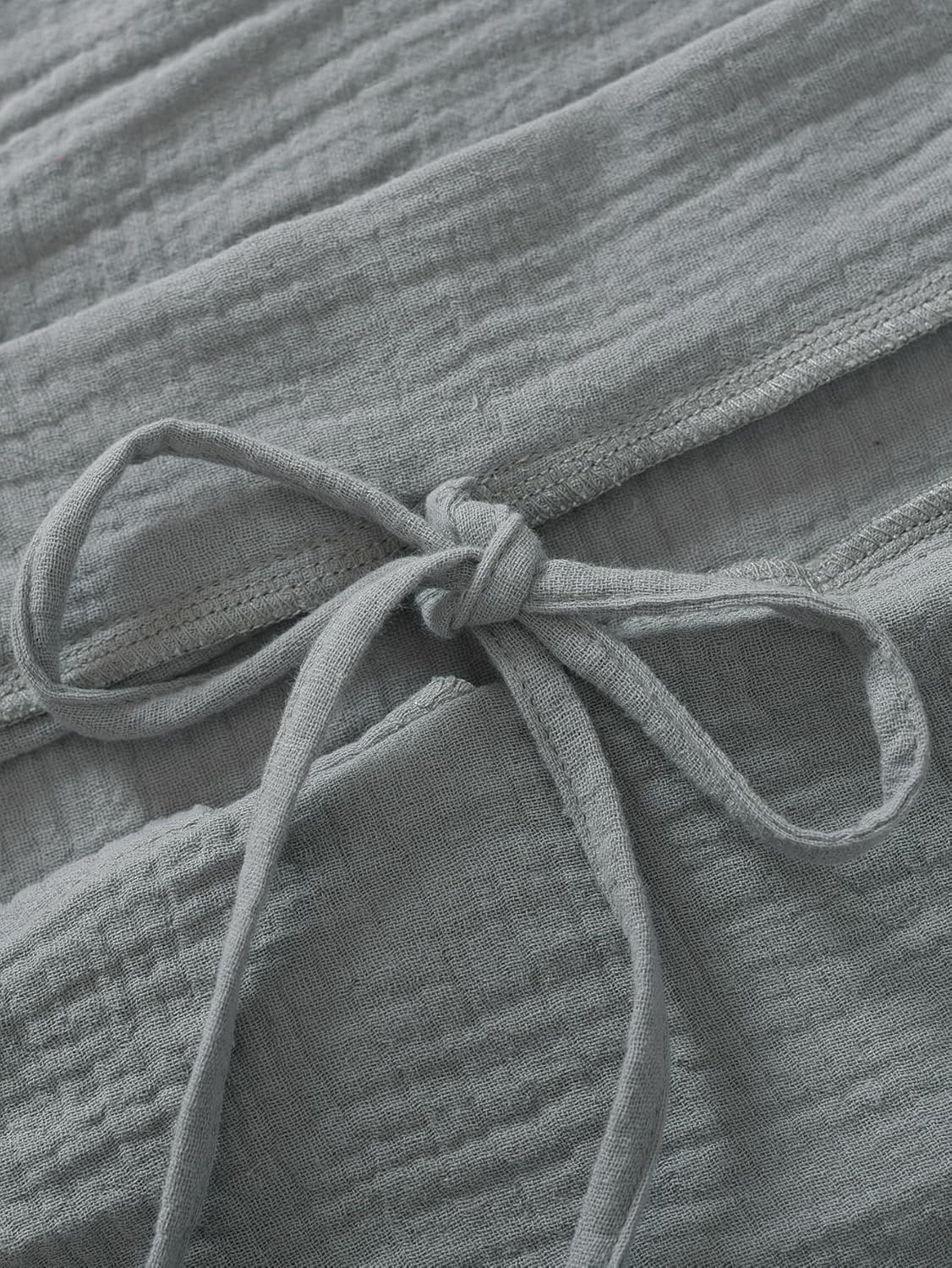 Latuza Men's Cotton Gauze Robe Lightweight Bathrobe with Pockets - Image 5