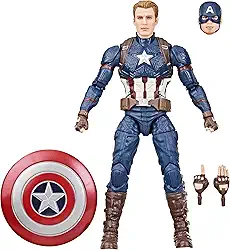 Avengers Marvel Legends Series Capitão América, Endgame figura de ação colecionável de 15 cm