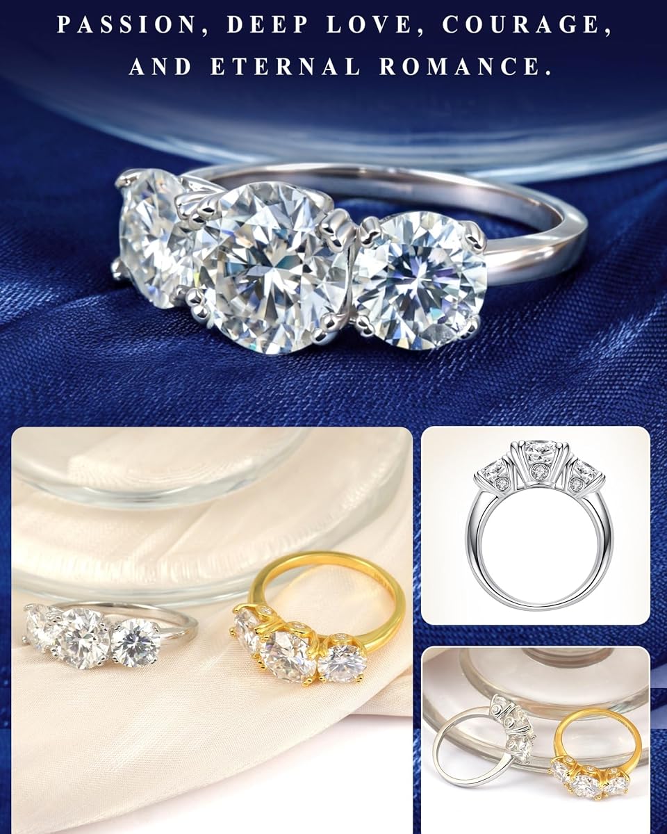 Charles & Colvard 1 Stone Moissanite Solitaire Engagement Ring in 14k White Gold view 4