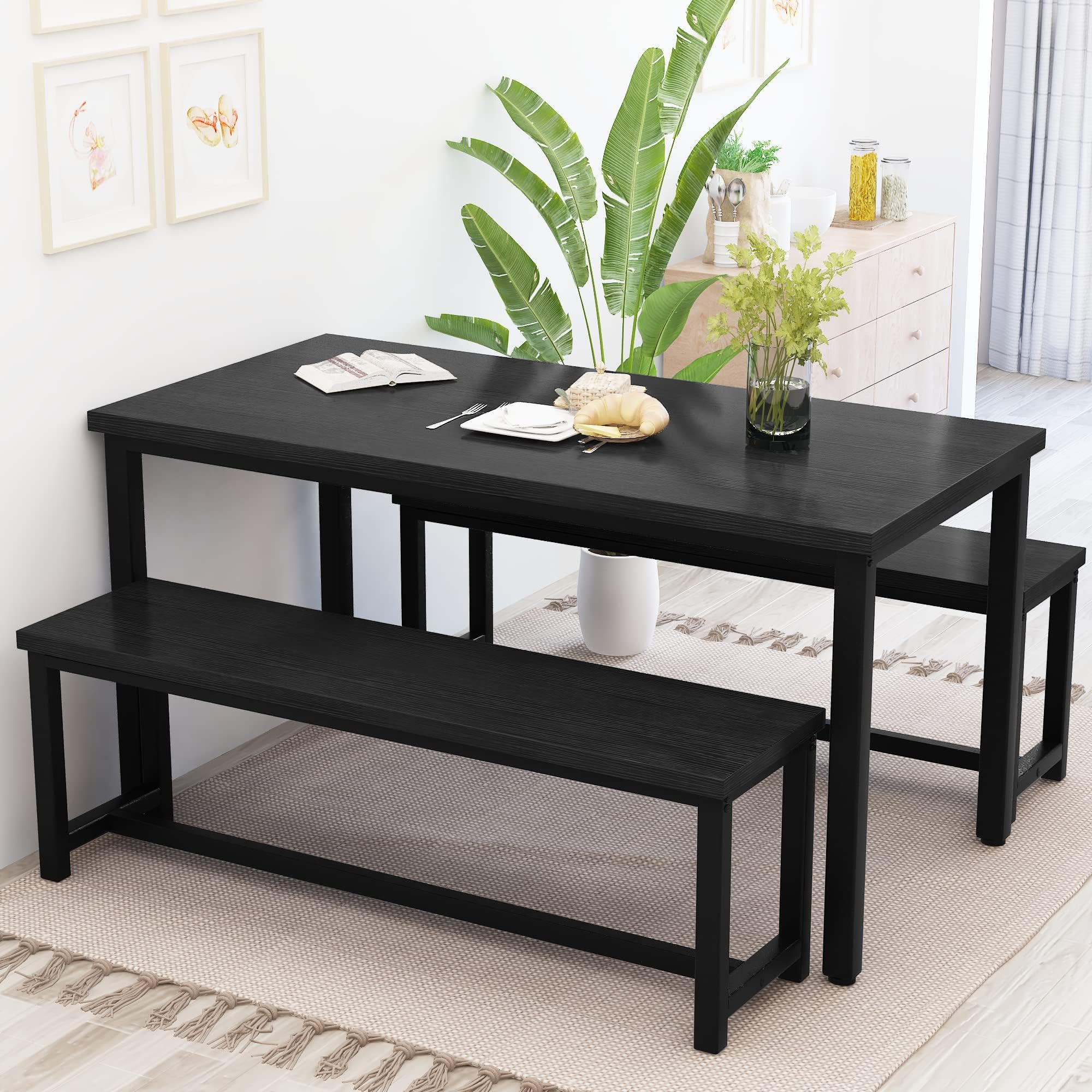 Amazon.com - Mitzink Industrial Breakfast Set for 4,Bar 2 Dining ...