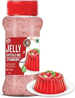Jelly Crystals Mix Powder For Making Jelly - Strawberry Flavor | Easy To Make | Ready To Eat | No Gelatin - 100 Gm