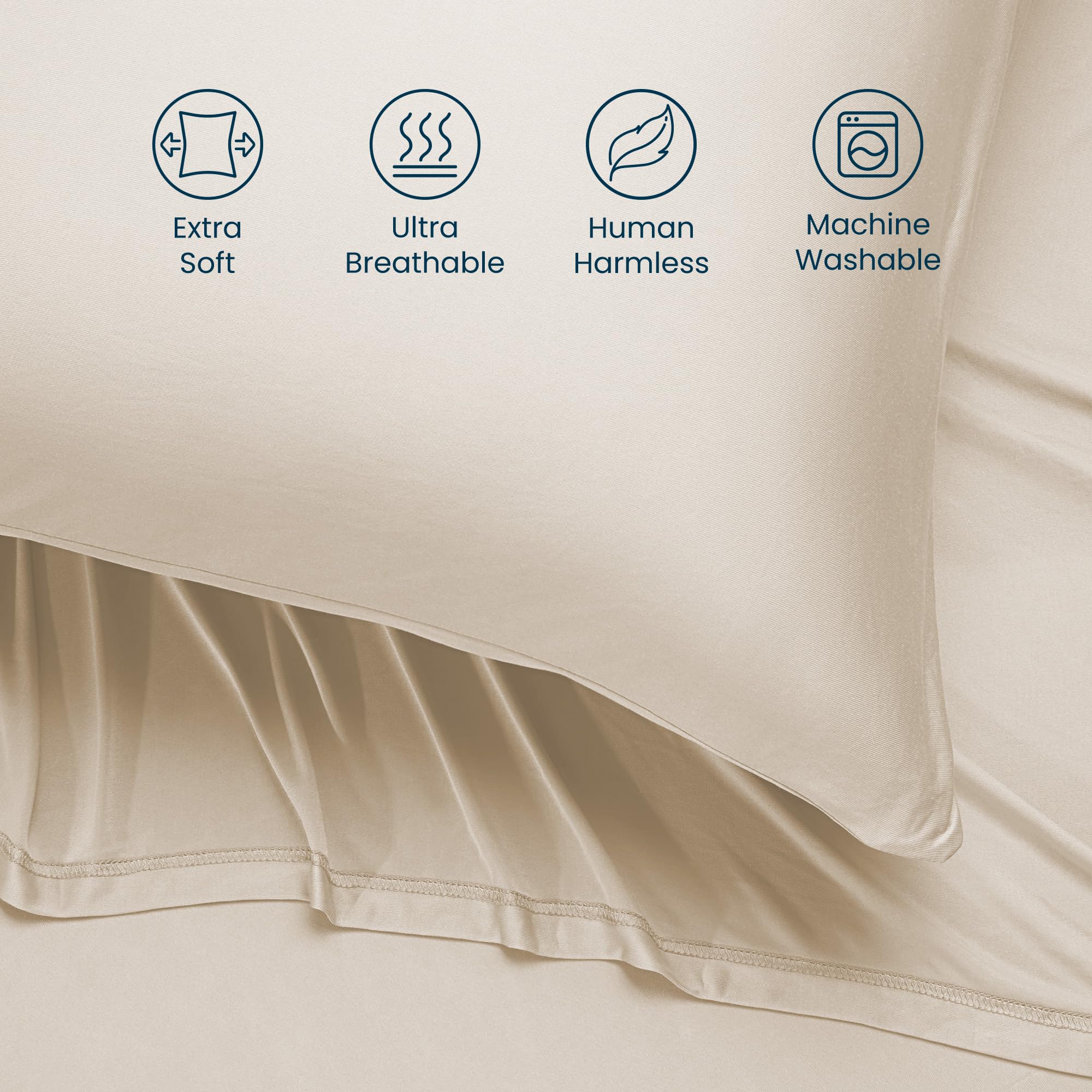 SLEEP ZONE Jersey-Bettwäsche Aus Mikrofaser – 4-teilig, Weich & Atmungsaktiv Wie Ein Lieblings-T-Shirt