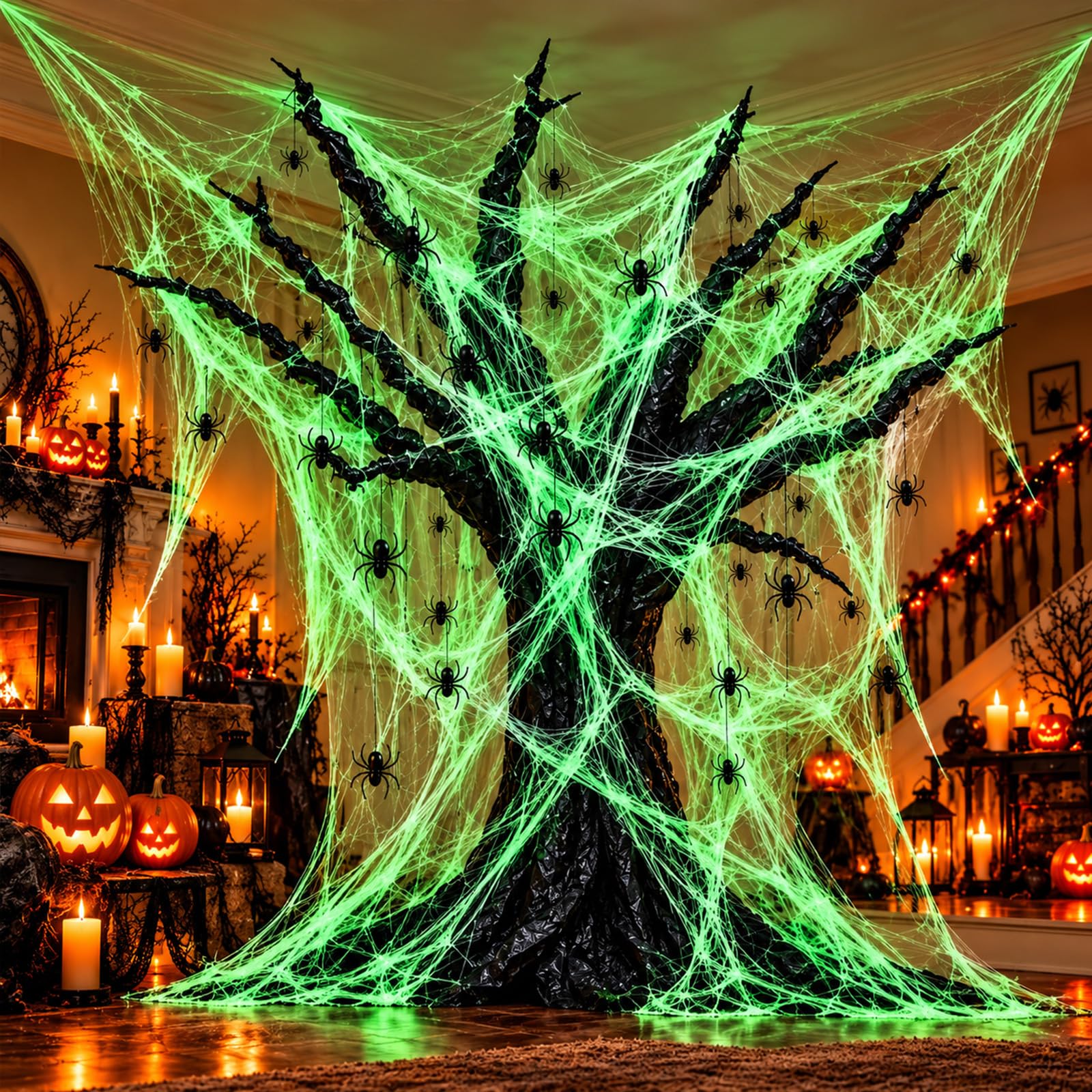 Tableau d'affichage 3D pour Halloween - Décoration phosphorescente en toile
