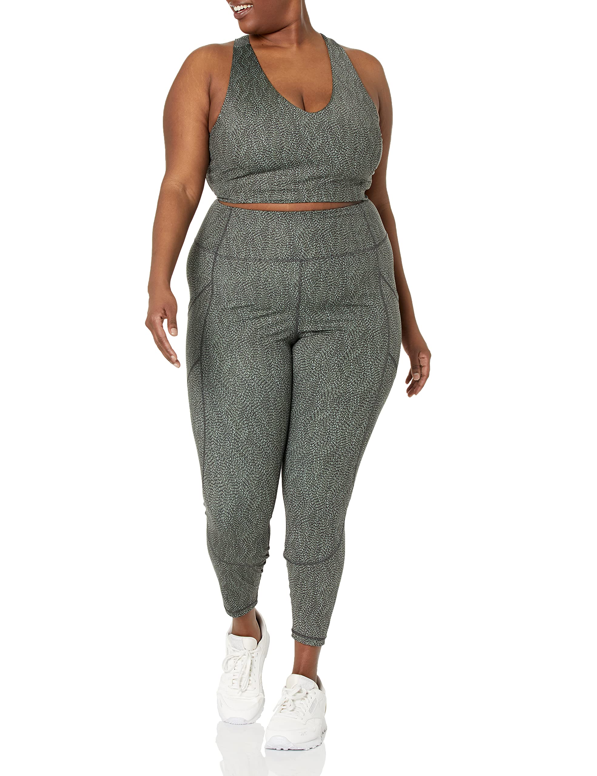 Amazon Essentials Legging de Sport Modelant à Taille Haute avec Poches (Disponible en Grandes Tailles) Femme