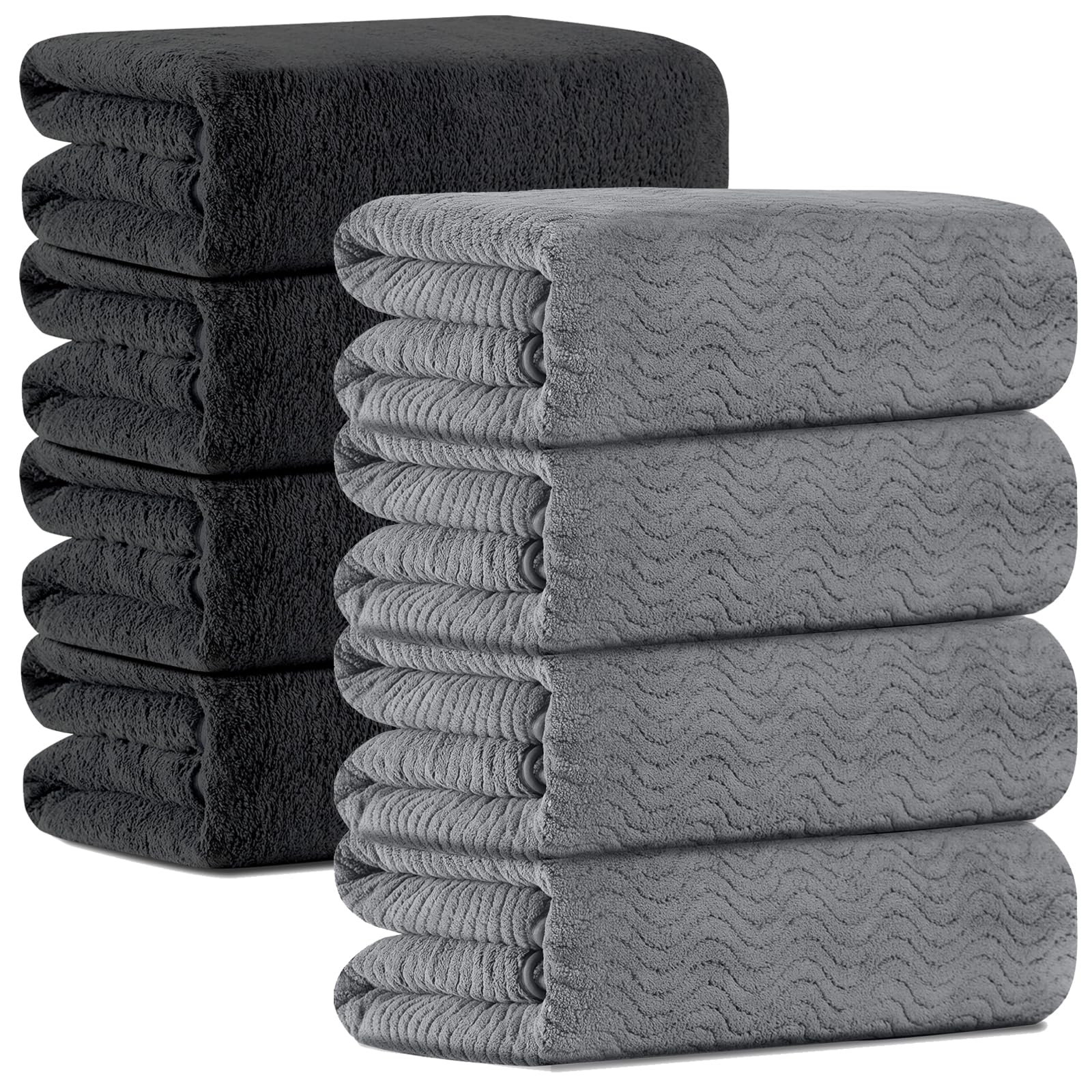 Junsey Extra Large Bath Towels and Ultra Soft Bathroom Towel Set （35 * 70 in） 8 Pcs