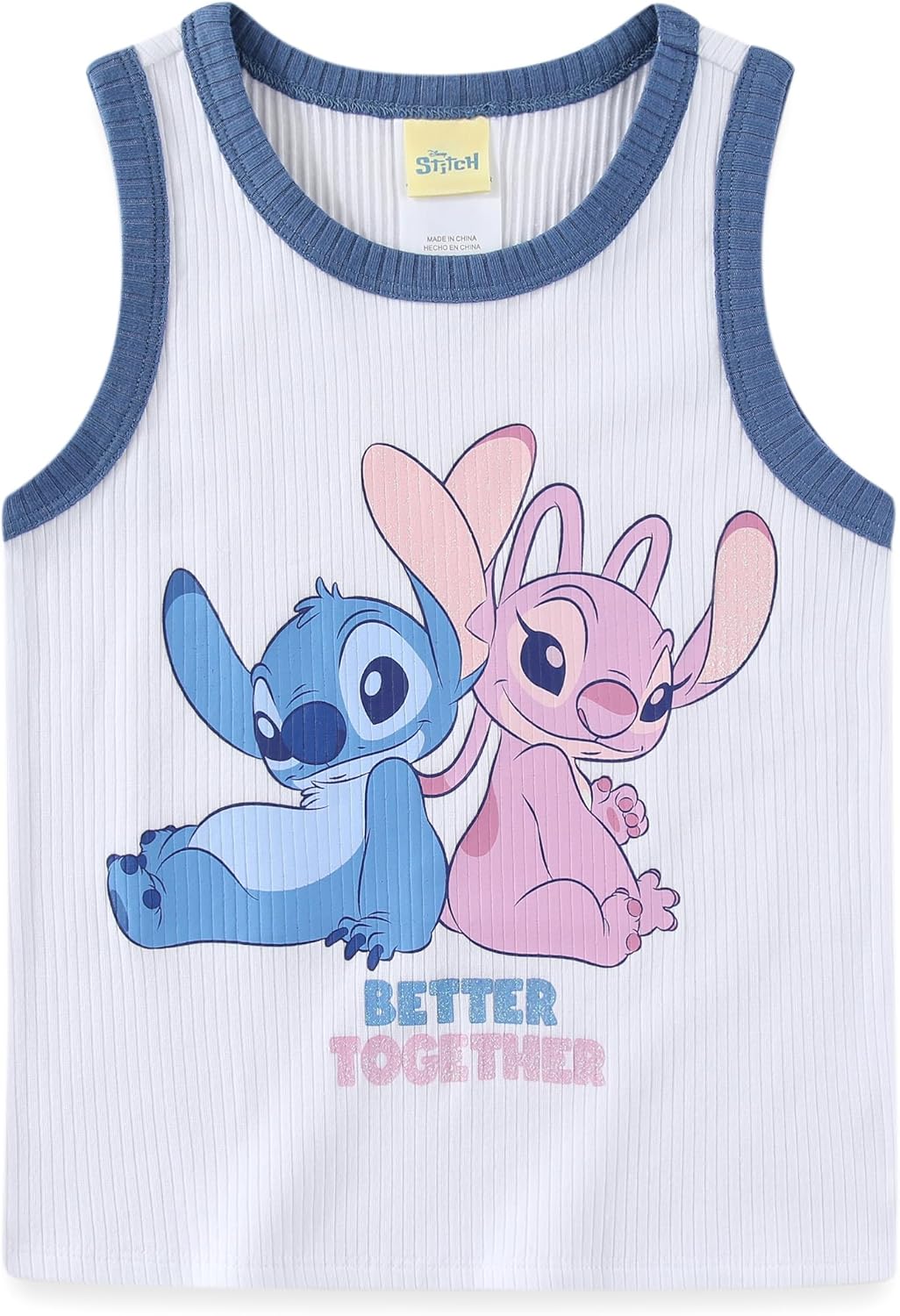 Disney Lilo & Stitch Girls Tank Top and French Terry Shorts Set for Big Kids - Image 2