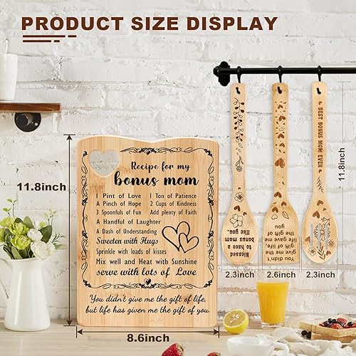 Miniatura 2 de Regalos para mamá Regalos de cumpleaños para mamá de hija e hijo, juego de tabla de cortar para mamá, regalo ideal para el día de la madre, regalo