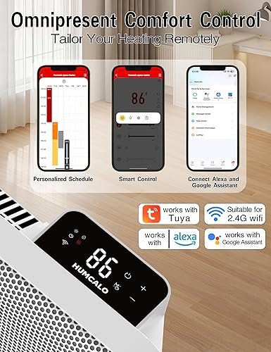 Miniatura 2 de Panel de convección de grafeno calentador de espacio infrarrojo para uso en interiores Habitación grande, calentador de 1500 W con termostato,