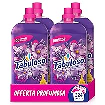 Fabuloso Ammorbidente Concentrato Profumato Magnolia & Lavanda 4×1,25L | Fragranza che Dura per Settimane* | Fragranza Attivata dal Movimento | Rende i Capi Più Facili da Stirare** | 224 Lavag