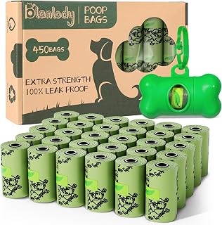 Hundekotbeutel biologisch abbaubar, 450 Stück kotbeutel für hunde | Kackbeutel für Hunde, Dog Poop Bags mit Duft 30 Rollen Gassibeutel Hund und Kotbeutelspender Abdichten (30 X 22 Cm)