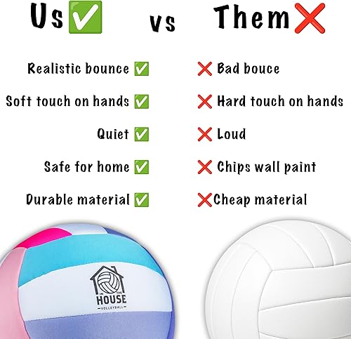 Miniatura 5 de in The House - Pelota de voleibol suave para interiores para niños y niñas (a partir de 3 años), sensación realista, pelota de entrenamiento para