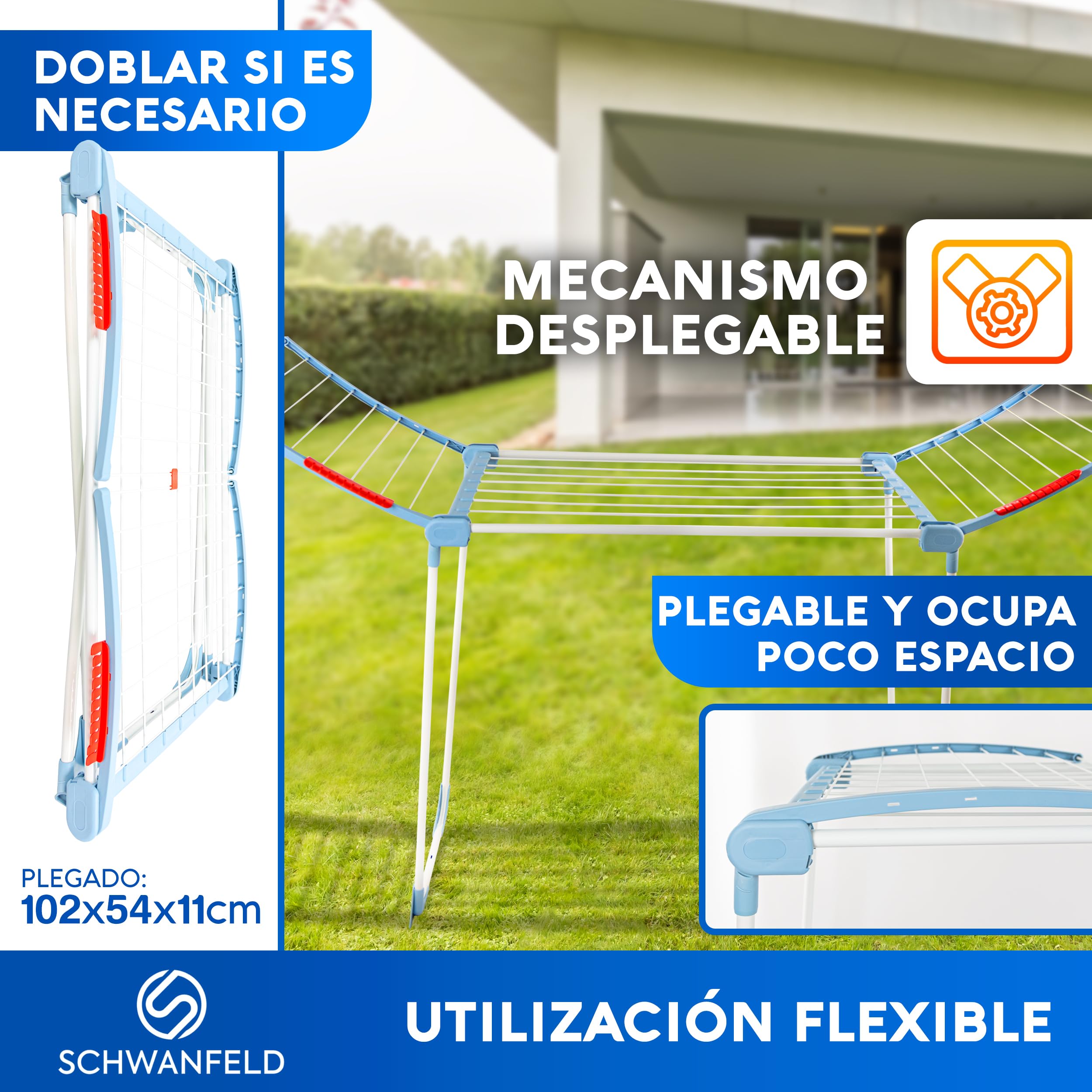 Tendedero Retractil Tendederos Plegables Retractil Ropa Plegable