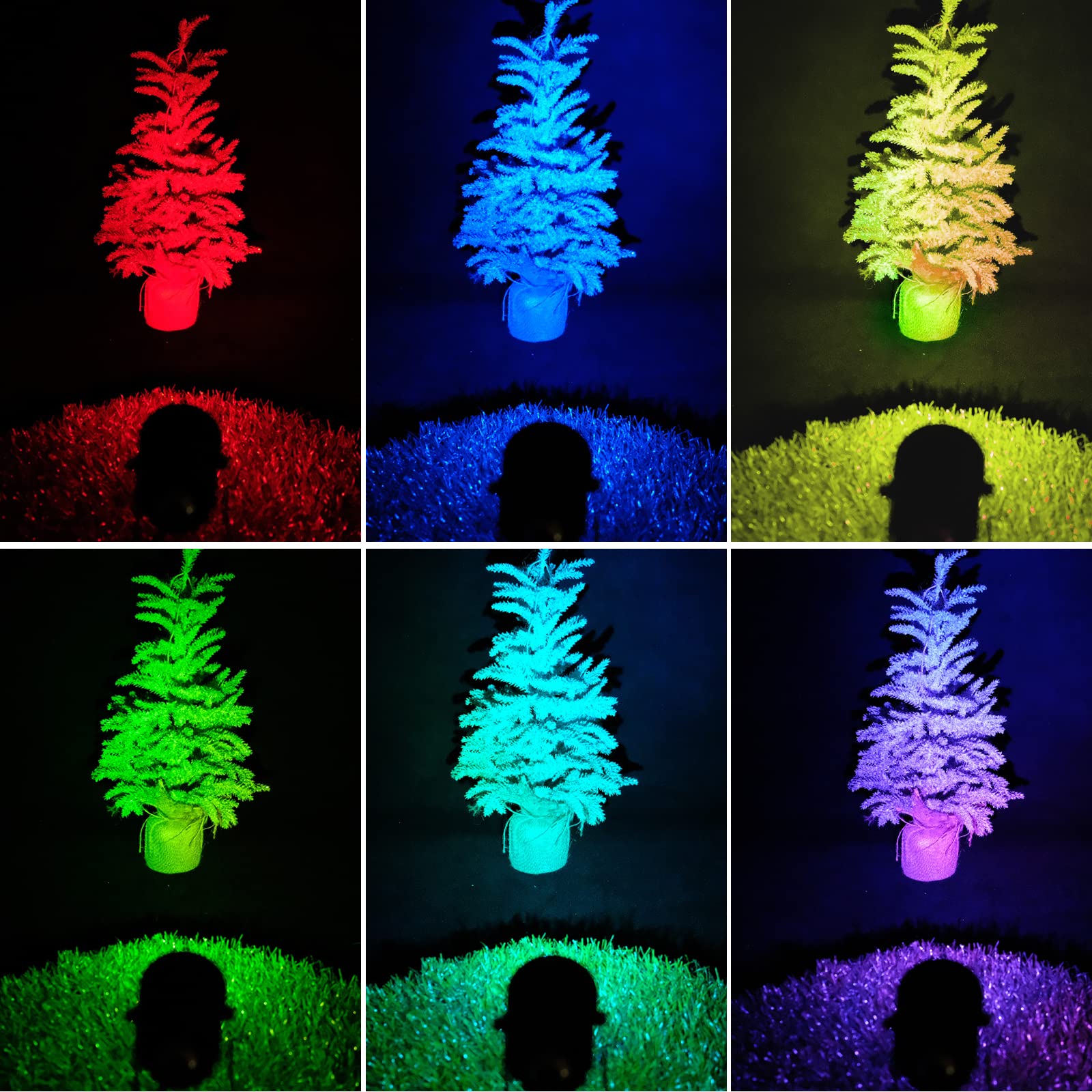 Focos Solares Para Exteriores, RGB Focos Solares de Color, Focos Solares para Jardín, IP65 Impermeables Lámpara Solar para Exteriores para Jardín, Patio, Césped, Camino 4 en 1