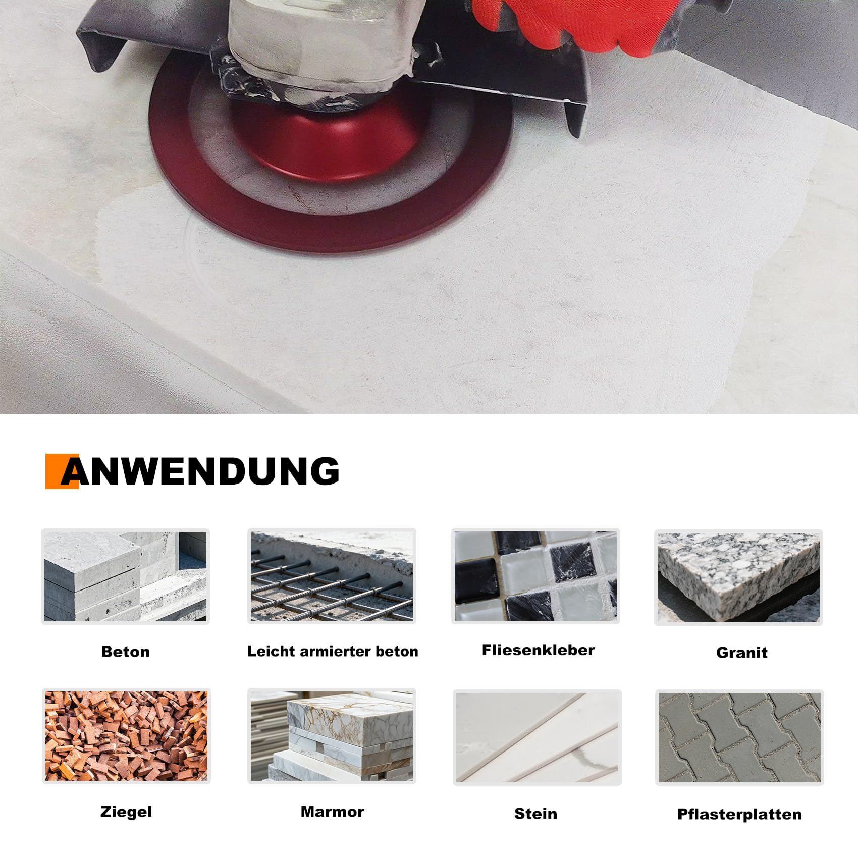 Disco abrasivo diamantato, 180 mm x 22,23 mm, smerigliatrice a tazza Extra Speed | Disco abrasivo diamantato per calcestruzzo, pietra, pietra naturale, piastrelle, granito, muratura