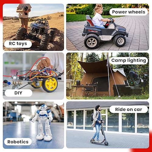 Miniatura 8 de Adaptador de batería de rueda eléctrica para Milwaukee M18 Kit convertidor de batería con cable de 14 AWG, fusible y terminales de cable, conector