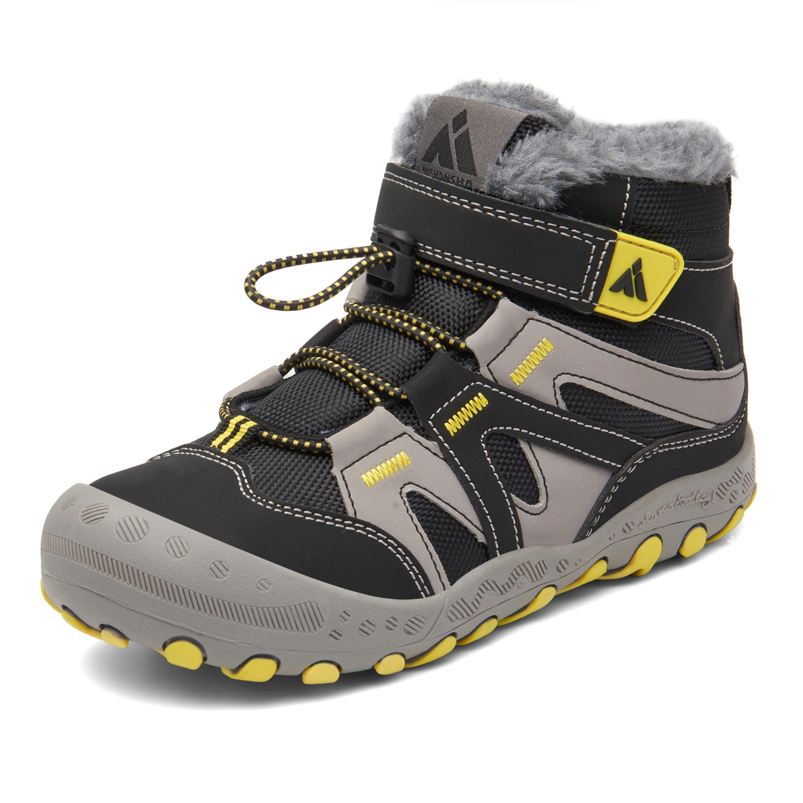 Mishansha Kinder Outdoor Winterschuhe Warm Gefüttert Winterstiefel, Gr.24-38