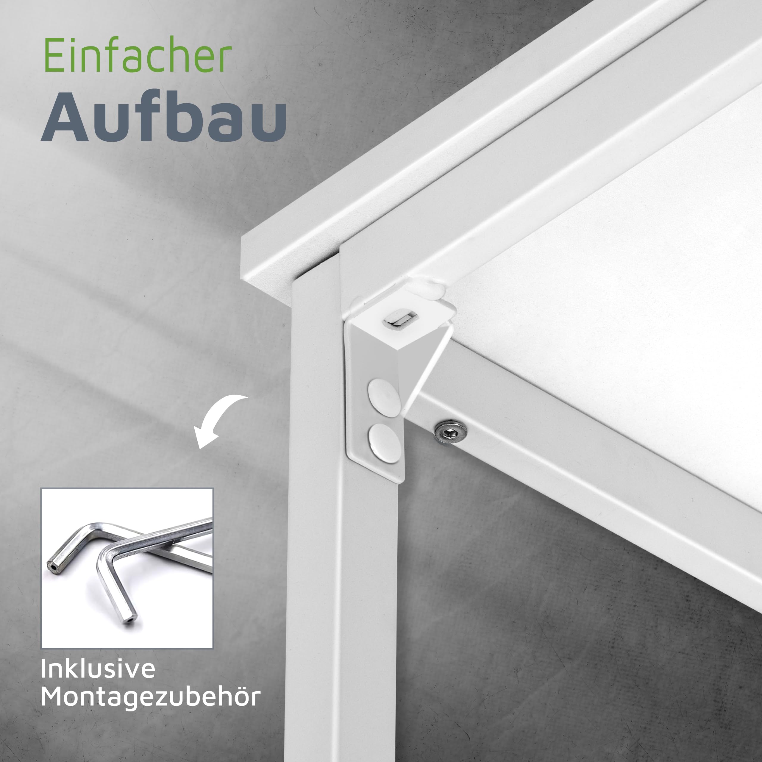 BeFair Bartisch Sven – Moderner Hochtisch 120x40x100 cm, Stehtisch mit Metallgestell für Küche, Hausbar, Partykeller & Gastronomie, Industrial Design, Weiß