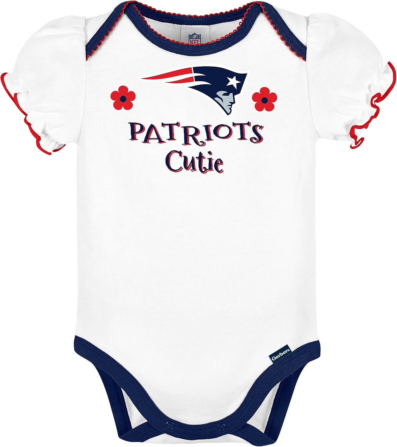 Gerber NFL baby-girls Nfl Team 3 Pack Short Sleeve Onesie Bodysuit - Image 2