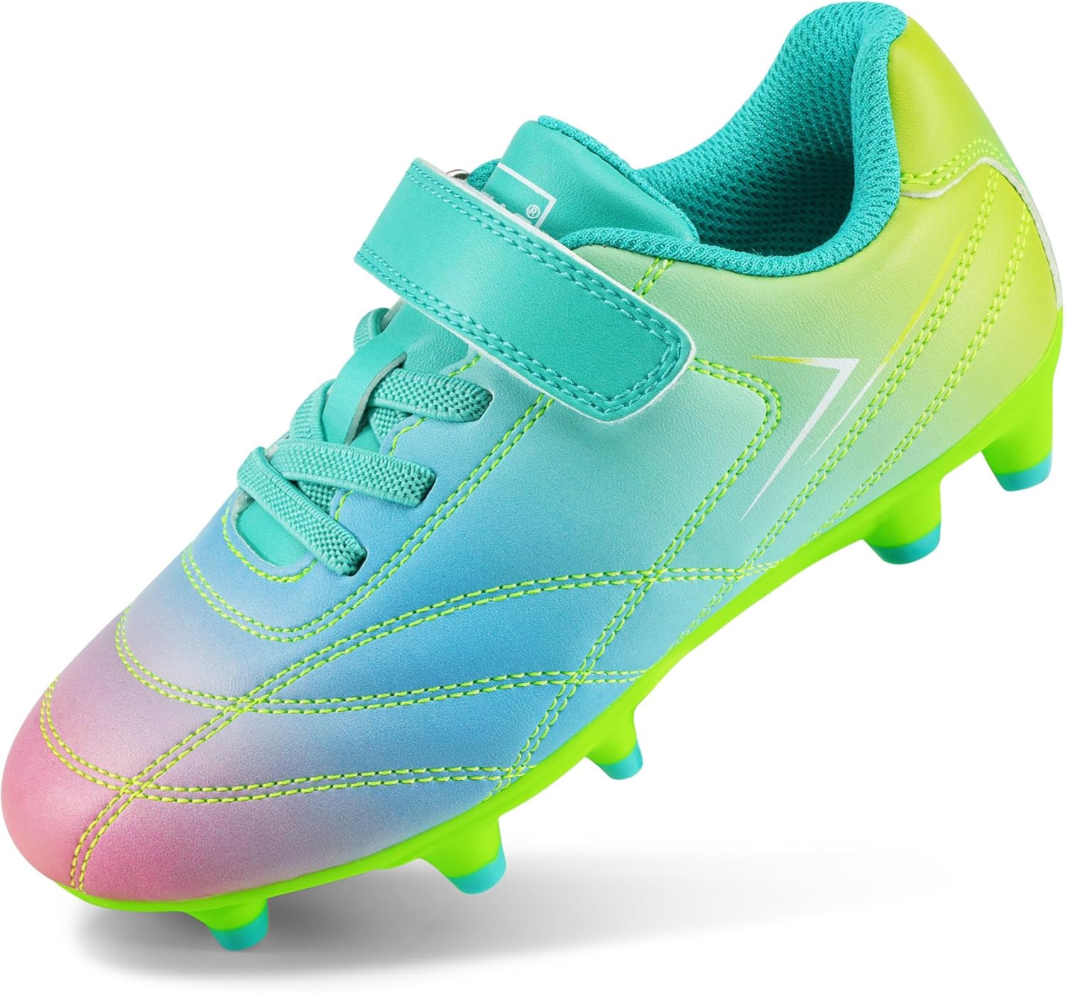 Stelle Kids Soccer Cleats Boys Girls Firm Ground Athletic Outdoor Football Soccer Shoes for Little/Big Kid