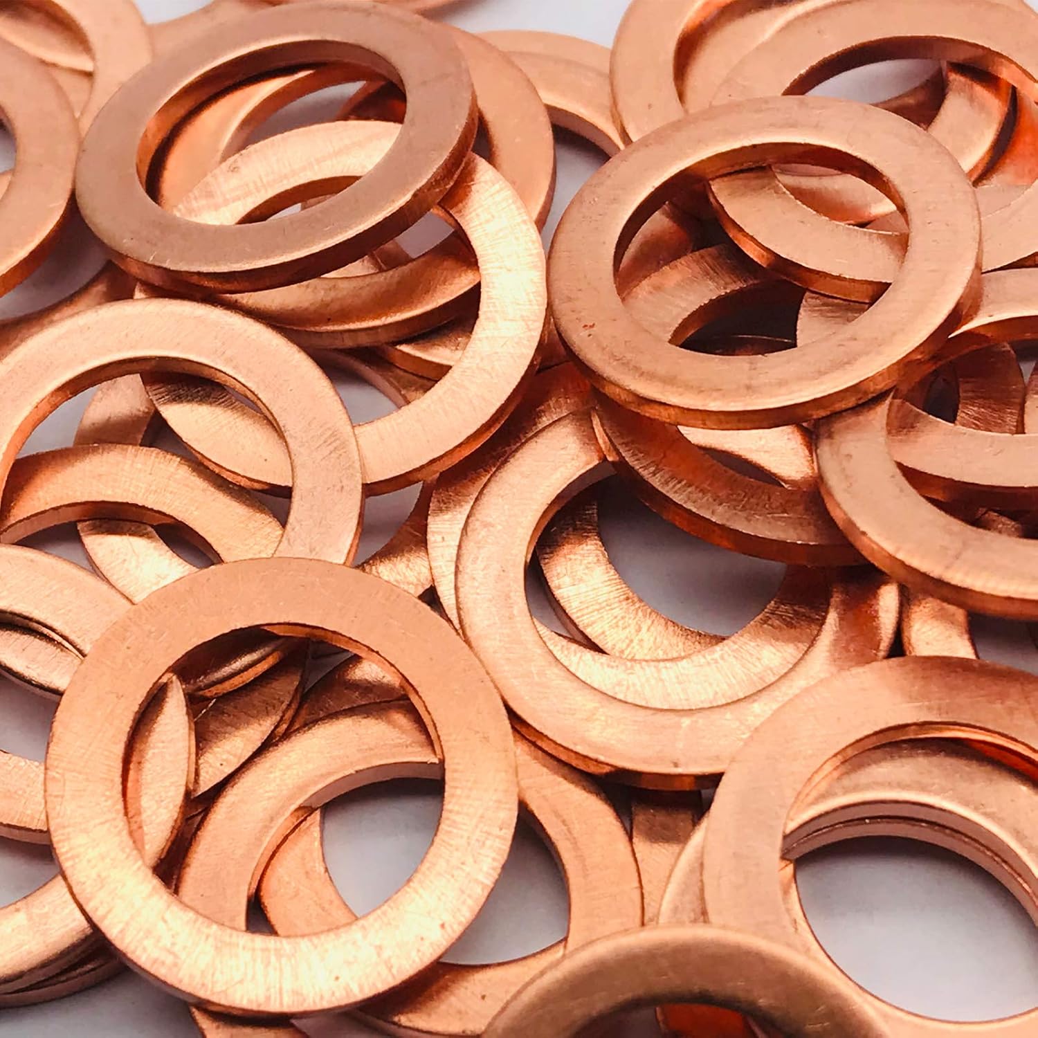 Copper Washer Assortment,100Pcs M8 Copper Metric Sealing Washers Kit