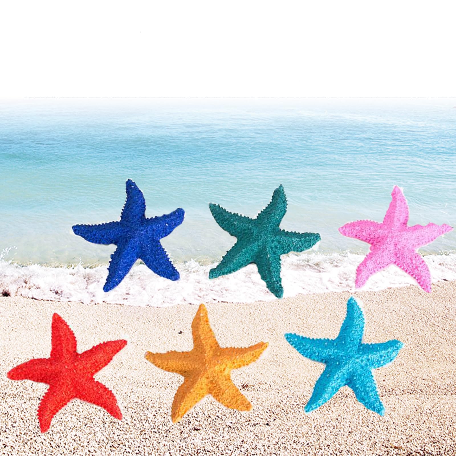 10 Stelle Marine In Resina Miste Per Decorazioni Fai Da Te - 6 Cm - 2
