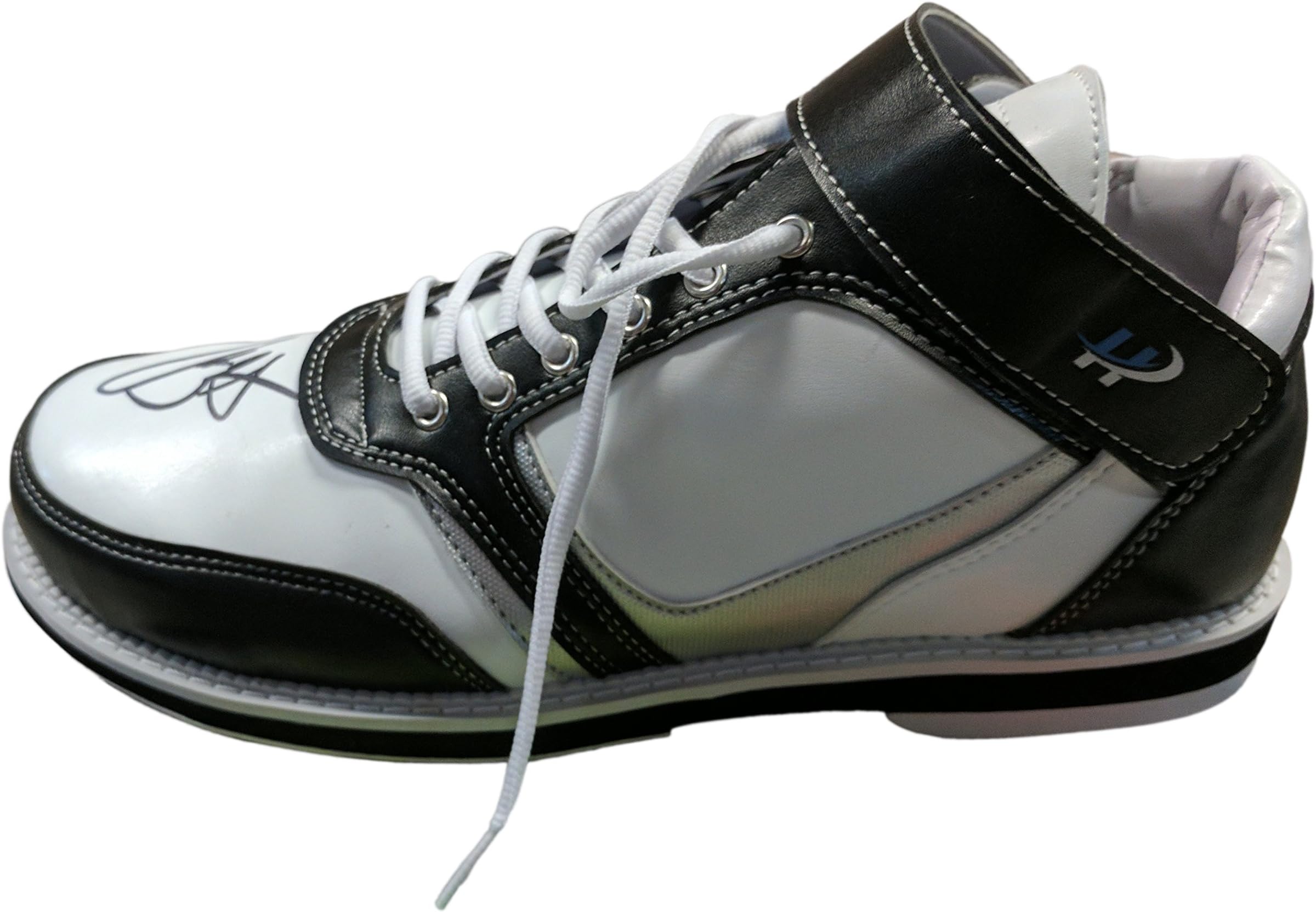 Men's High Top Multicolor Bowling Shoes for Left and Right Handed Bowler, Unique Style Classic Design, Soft, Light Weight Sole - Right Handed | Black/White/Silver