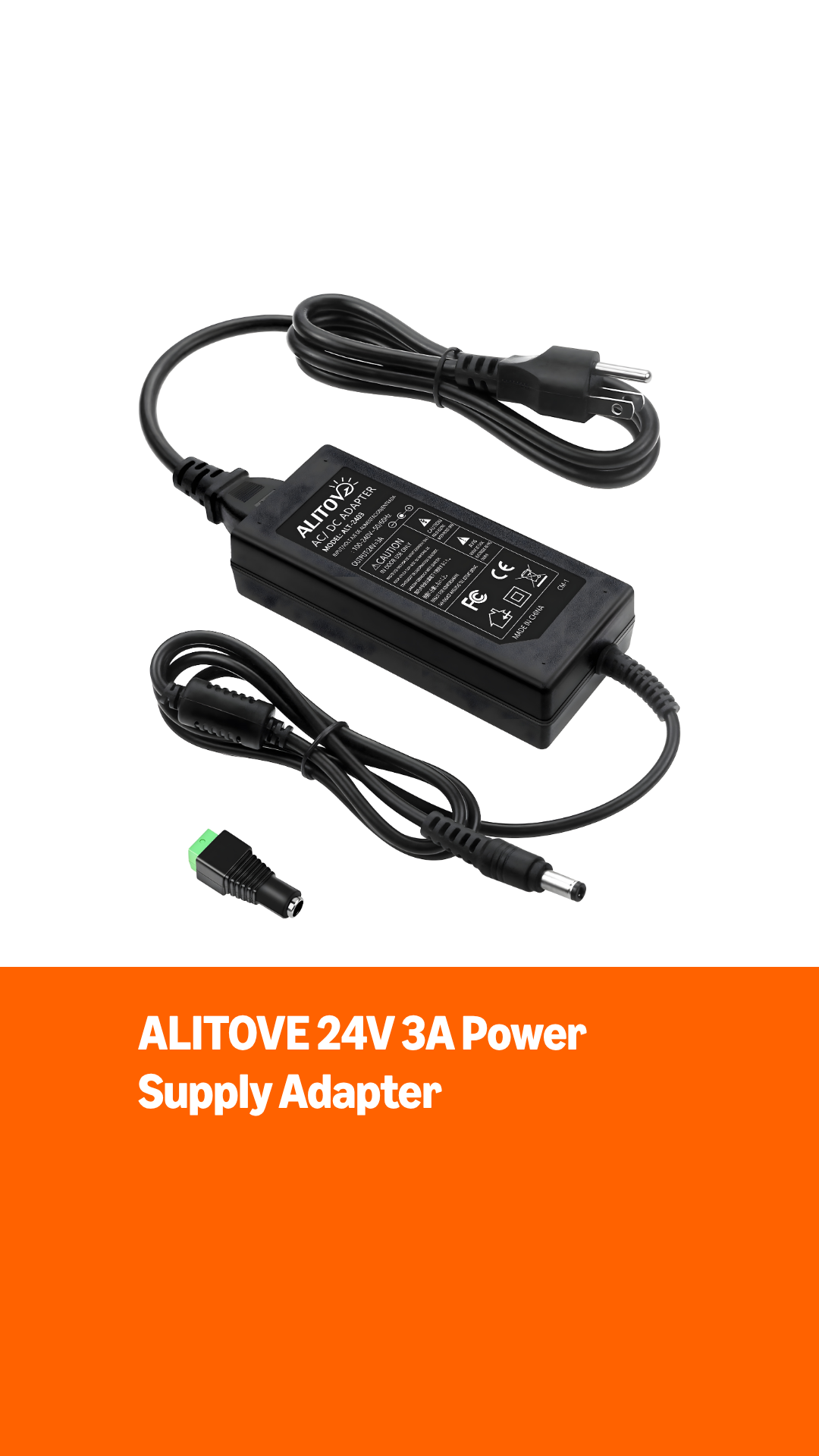 Amazon.com: ALITOVE 24V 3A 72W AC to DC Adapter Power Supply