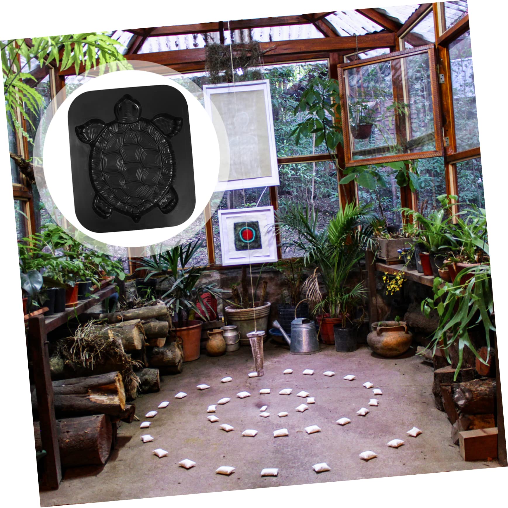 BESPORTBLE Modelo De Piedra De Tingbu Azulejos Del Patio Moldura De Hormigón Alfombra De Hierba Al Aire Moldes De Piedra Para Hormigón Molde De Hormigón De El Plastico