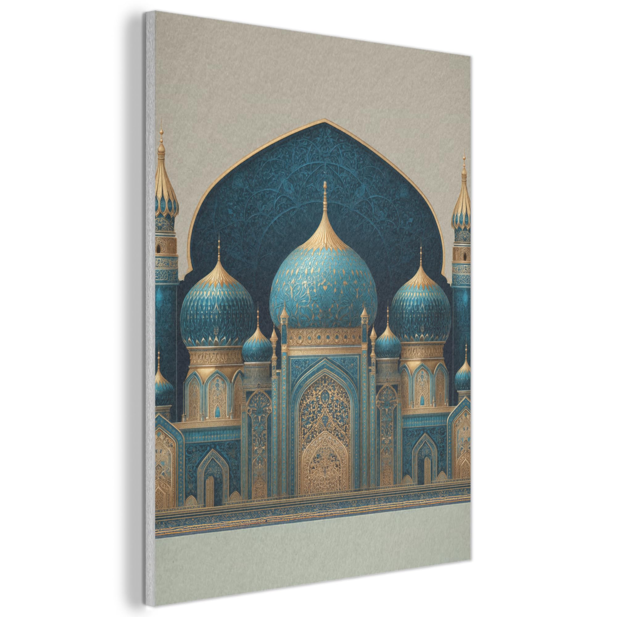 MuchoWow© Felt Panel 70x100 cm Room Style Piece Wallfillers Visual Display Decoration Wall Art Domes - Blue - Mosque