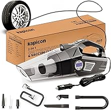 kapicon KP-CVC30 2-in-1 Car Vacuum Cleaner with Tyre Inflator High Power 9000PA Handheld Car Vacuum LED Light, 4.5M Power Cord, for Wet/Dry Use.