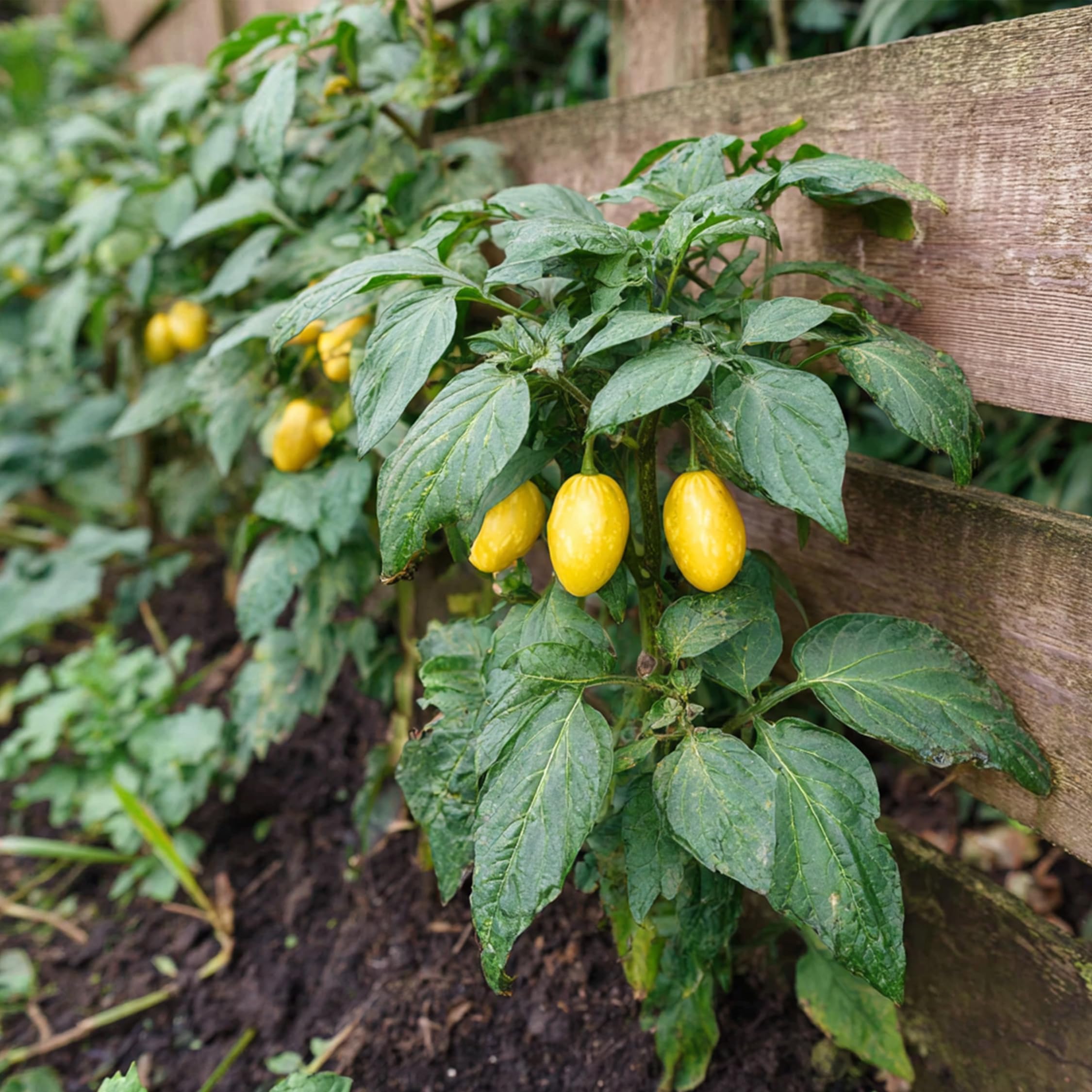 Solanum Muricatum 'Pepino gold' - Poire à melon - Set de 3 - Pot 9cm - Hauteur 25-40cm