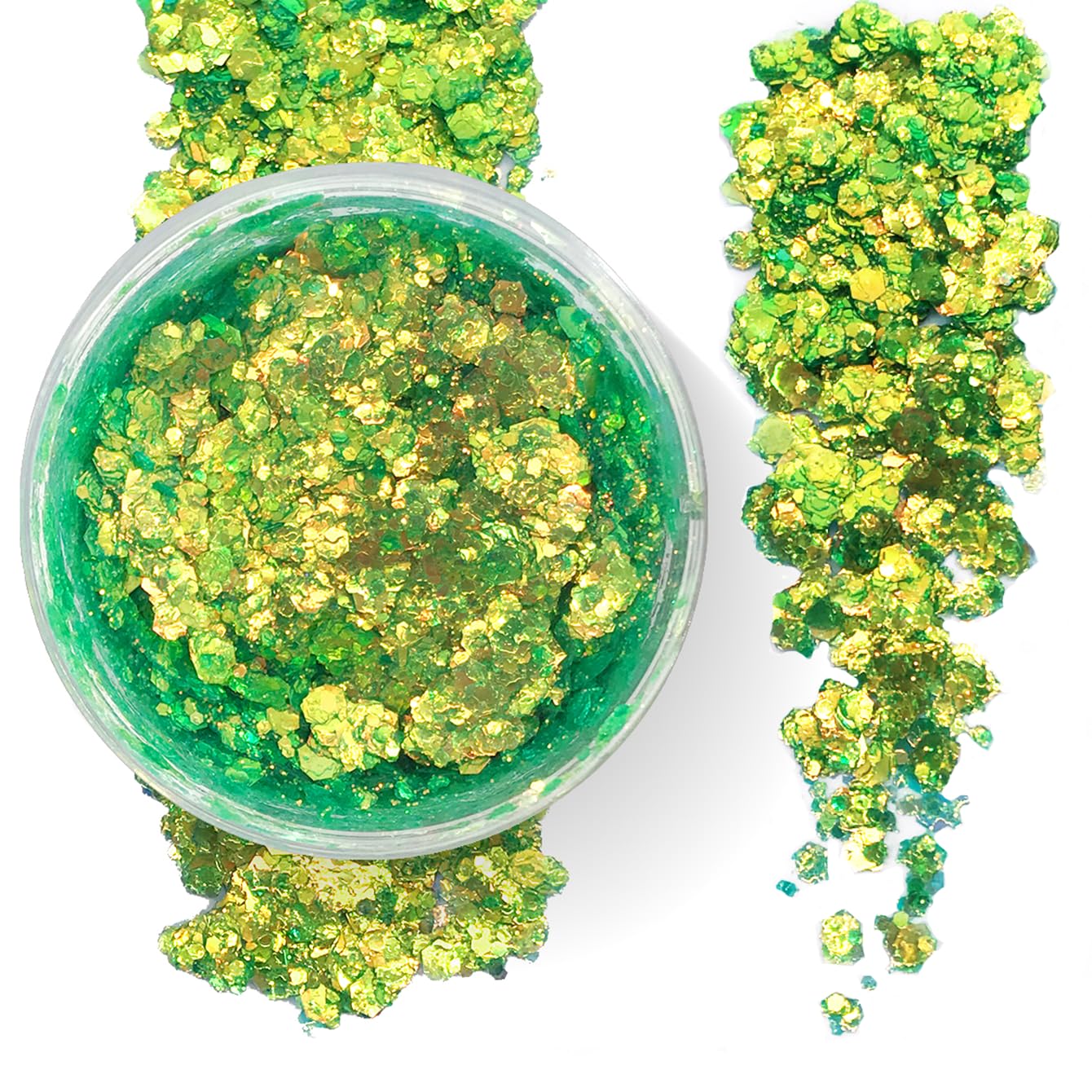 Mermaid Green - Color Shift Holographic Body Glitter Gel for Body, Face, Hair - Vegan & Cruelty Free - Electric Bliss Beauty (Green)