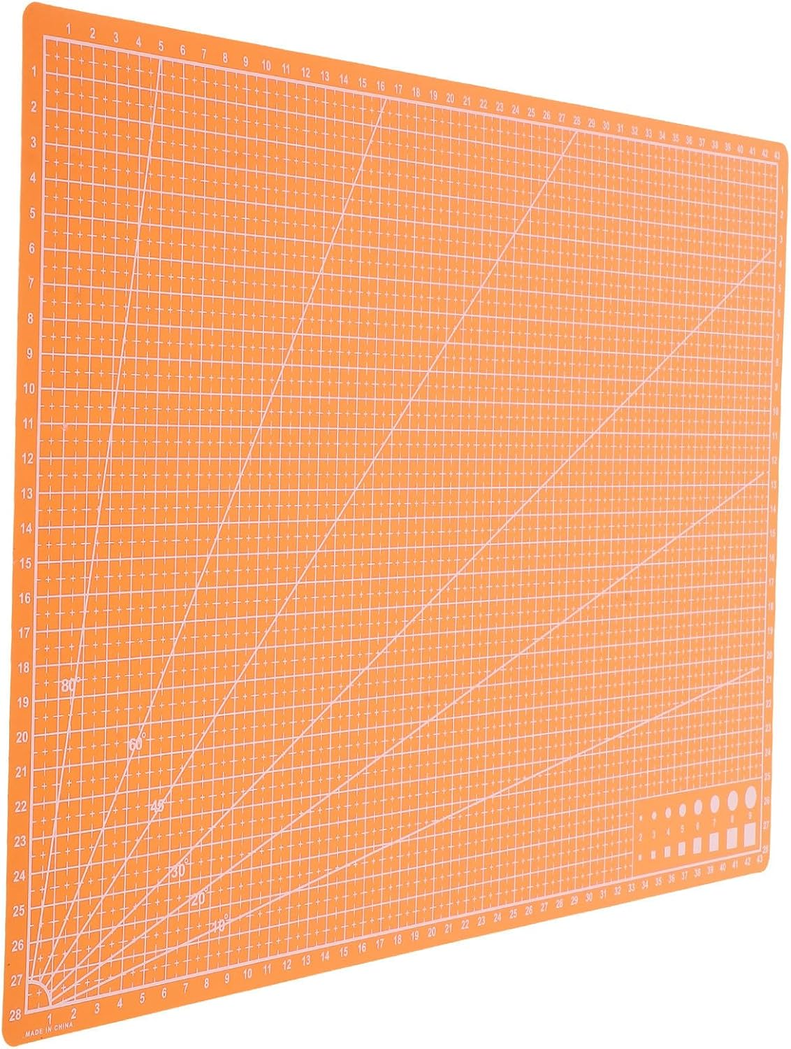 Orange Self Healing Cutting Mat, Double Sided Gridded Rotary Board