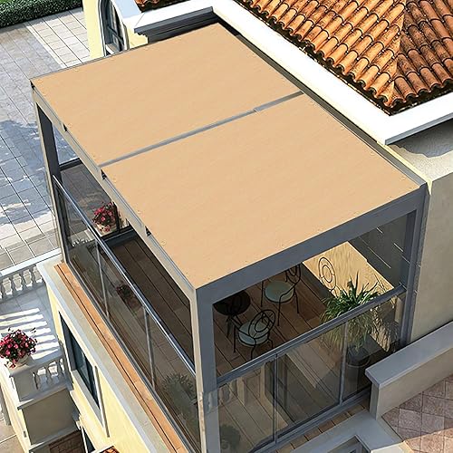 Tela de sombra 90% de bloqueo UV de 10 x 12 pies, rectangular con ojales, permeable al agua y al aire, cubierta de pérgola de patio para exteriores,