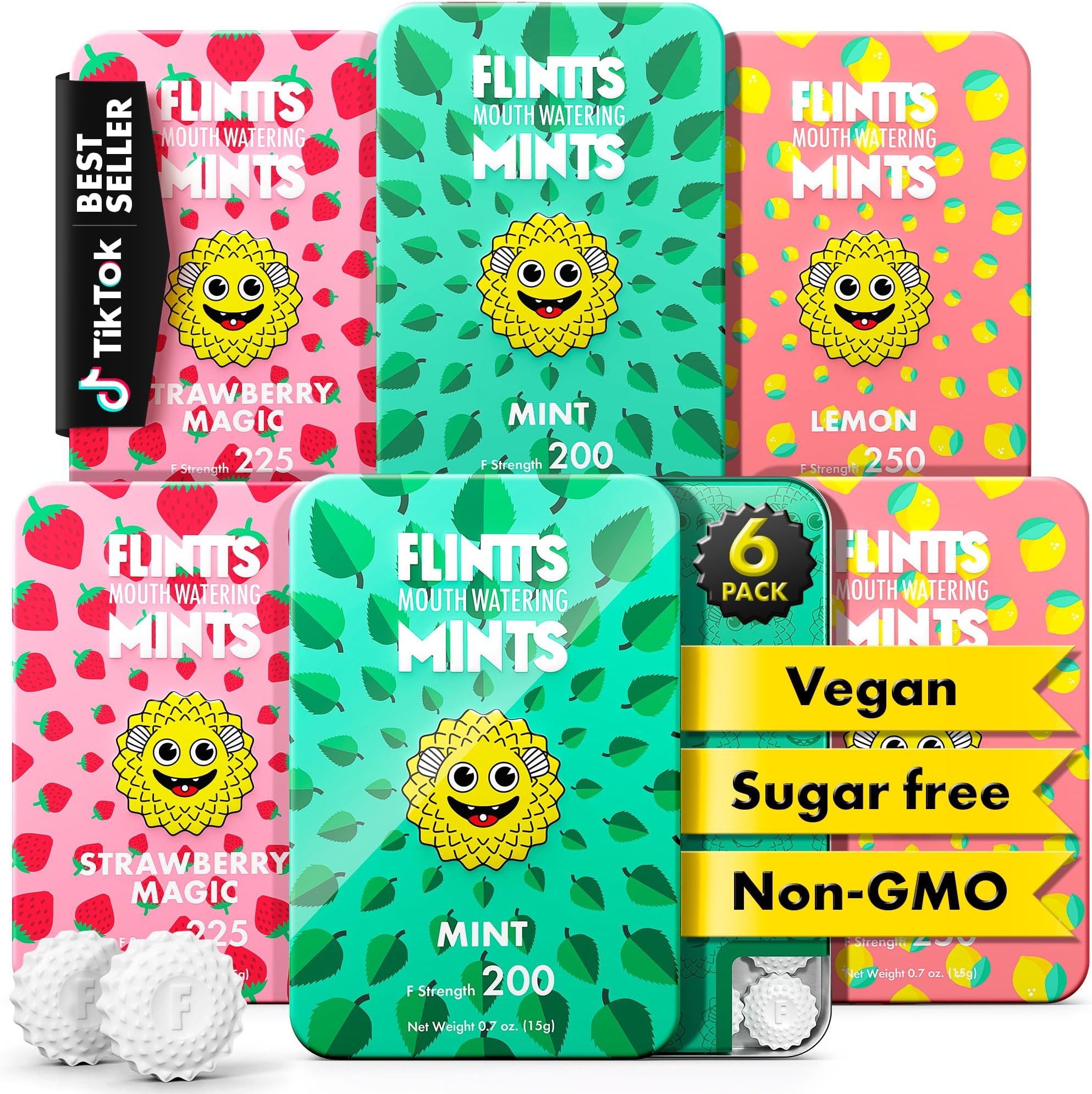 Mints After Party Pack – Sugar Free Mouthwatering Mints for Dry Mouth Relief & Freshness – Vegan Oral Health Support with Sparkle Effect – Pocket Travel Saliva Substitute, Lozenges Alternative