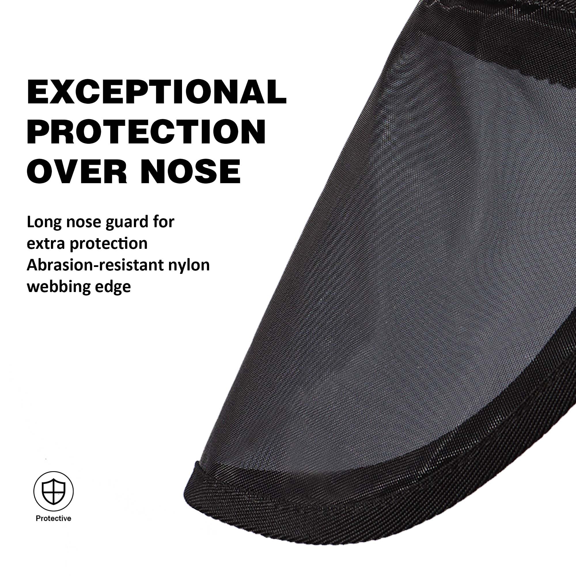 Harrison Howard Pro LumiVista Horse Full Face Fly Mask Large Eye Space Long Nose with Ears UV Protection for Horse Iridescent Prints L - image 6