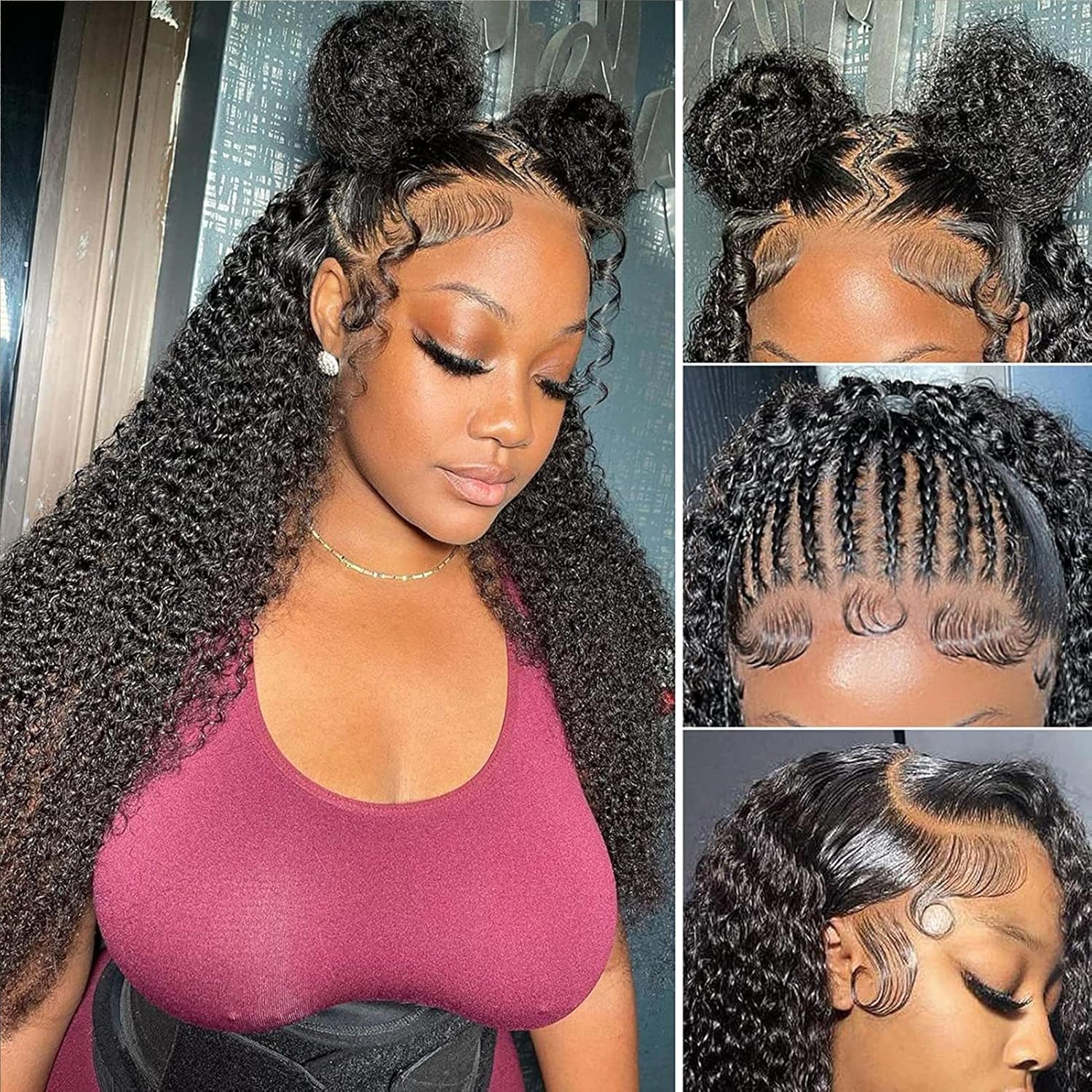 FASHION PLUS 15A Full Lace Wigs Curly Human Hair Wigs HD Transparent Full Handmade Invisible Whole Lace Wig Pre Plucked 180% Density Brazilian Kinky Curly Wigs 18 Inch FASHION PLUS 15A Full Lace Wigs Curly Human Hair Wigs HD Transparent Full Handmade Invisible Whole Lace Wig Pre Plucked 180% Density Brazilian Kinky Curly Wigs 18 Inch