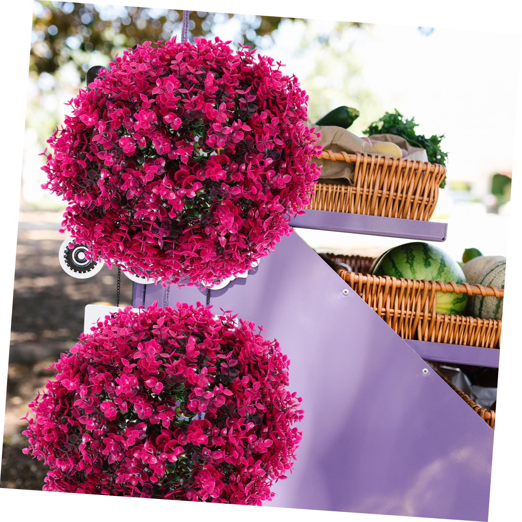 Bola Topiaria de Eucalipto Artificial Colgante para Decoración Interior y Exterior, Planta Decorativa Fácil de Colocar, Adecuado para Bodas y Jardines