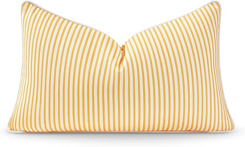 Hofdeco Premium Coastal Patio - Funda de almohada lumbar para interiores y exteriores, 12 x 20 pulgadas, resistente al agua para patio trasero, disponible en Yaxa Venezuela