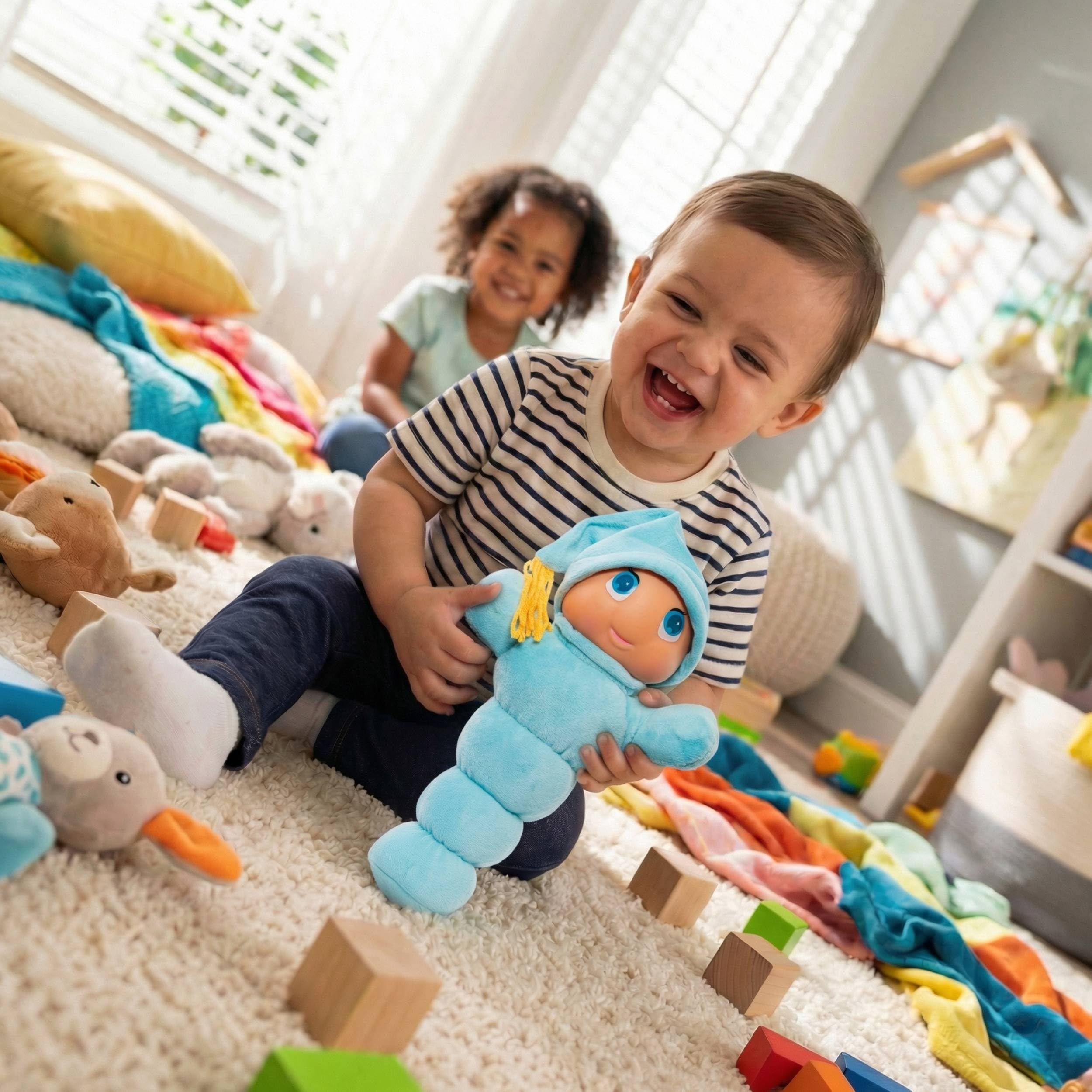 MOLTO | Gusy Luz® Arcoiris Azul, Luz Quitamiedos Infantil, Muñeco Clásico para Dormir, 2 Nanas para Soñar, Modo Día y Noche, Juguete Bebé Desde 0 Meses — view 6