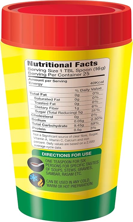 Tamicon Tamarind Concentrate | Sweet & Sour Tamarind Paste | Authentic South Indian Style Flavor | Perfect for Curries, Sauces, Dips & Soups | 14.11 Oz (400gm)