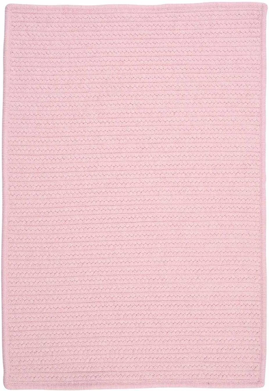 Braided Blush Pink Wool Rug (2ft. X 12ft. Runner