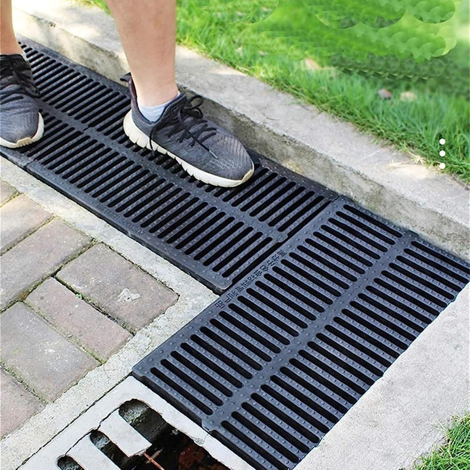 Wytrzymały filtr odpływowy z żywicy plastikowej do odpływu deszczówki, siatki do pokrywy kanalizacji garażowej(200x500x30mm)