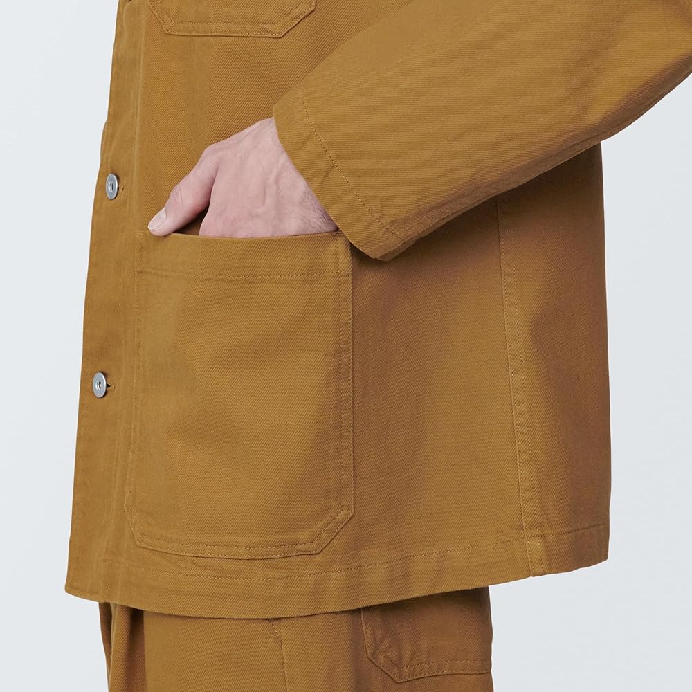 無印良品 木の実から作ったカポック混カバーオールセットアップ 紳士 木の実から作ったカポック混キャンバス カバーオール